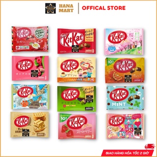Bánh Kitkat Nhật Bản thơm ngon giòn rụm đủ vị trà xanh, dâu, cam, lúa mạch, dưa lưới, bạc hà, mint