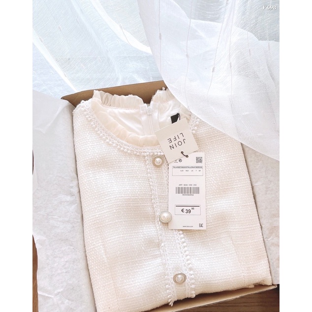 VÁY/ĐẦM DẠ TAY TƠ OGANZA PHỐI CÚC NGỌC DÁNG DÀI 2 LỚP HÀNG LOẠI 1 | BigBuy360 - bigbuy360.vn