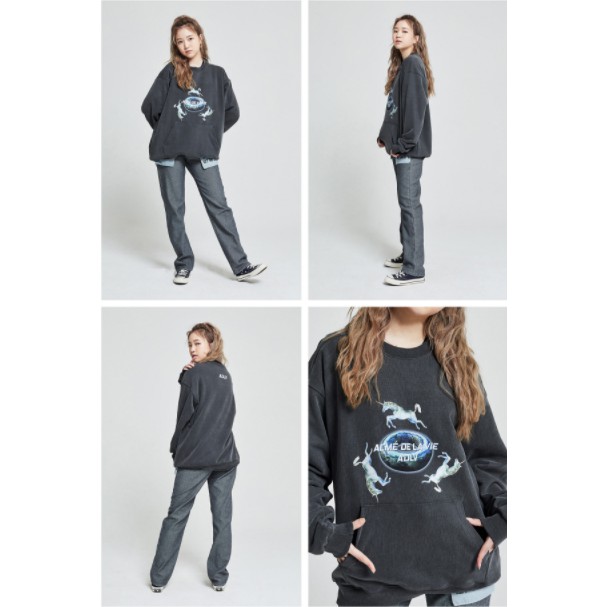 Áo Thun Dài Tay ADLV UNICON SWEAT SHIRT CHARCOAL