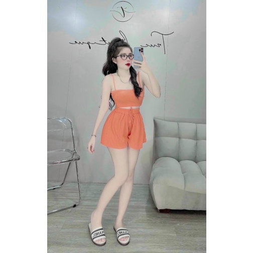 Set bộ 2 dây chất thun co giãn mặc nhà (kèm video thật)