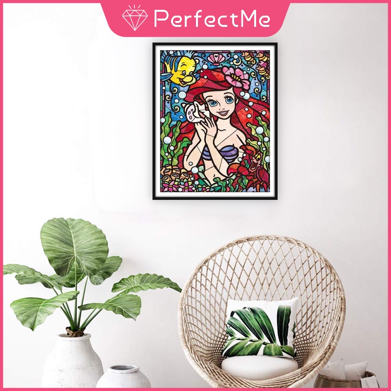 Bộ Tranh Đính Đá 5D Tự Làm 30x40cm Hình Nhân Vật Hoạt Hình Disney Độc Đáo