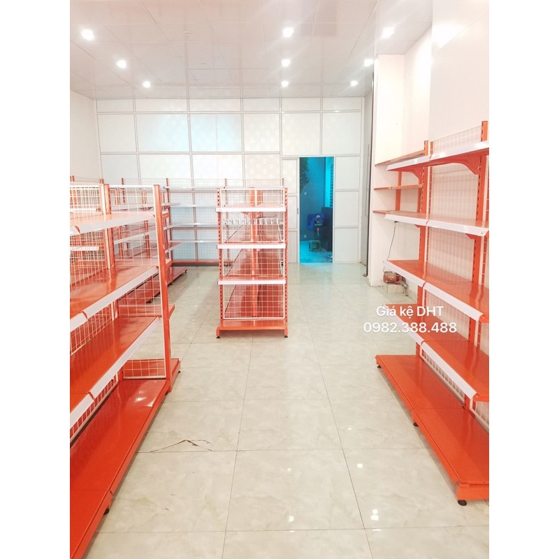 Kệ bày bán hàng màu cam