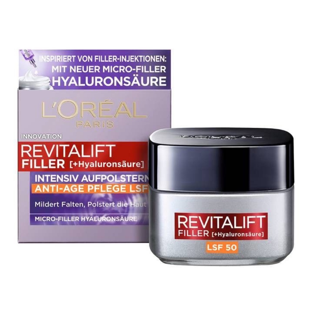 Kem dưỡng da chống lão hóa, cấp nước chuyên sâu Loreal Revitalift Filler, 50ml, hàng nội địa Đức