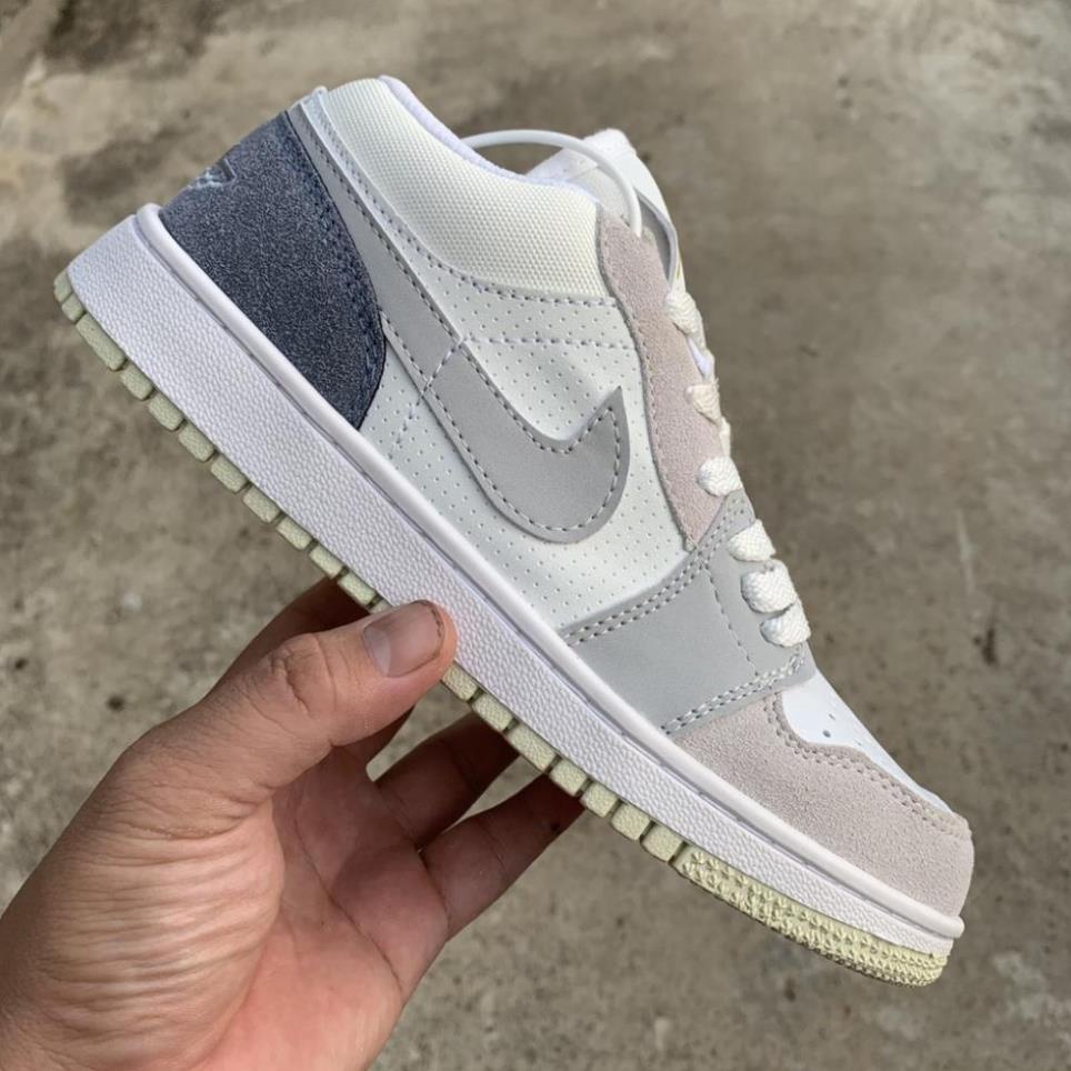 Giày Jordan 1 JD1 Paris xám xanh cổ thấp thể thao sneaker Hot Trend