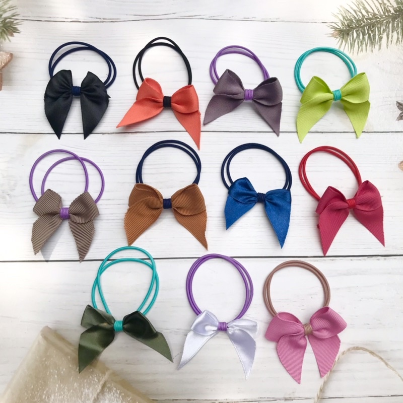 Dây cột tóc nơ nhỏ xinh nhiều màu sắc đáng yêu