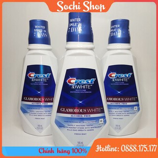 Nước súc miệng CREST 3D GLAMOROUS WHITE 946ML MỸ