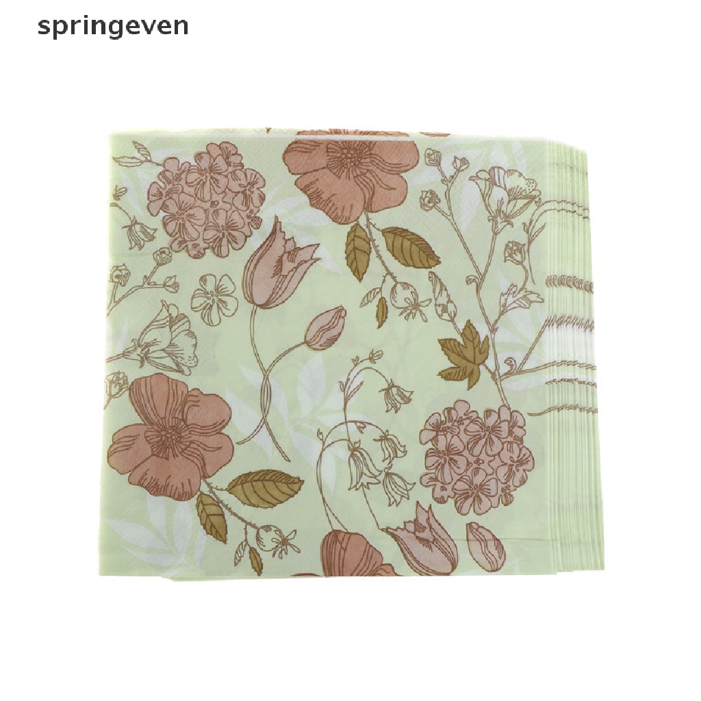 Set 20 Khăn Ăn Giấy In Hoa Trang Trí Tiệc Cưới