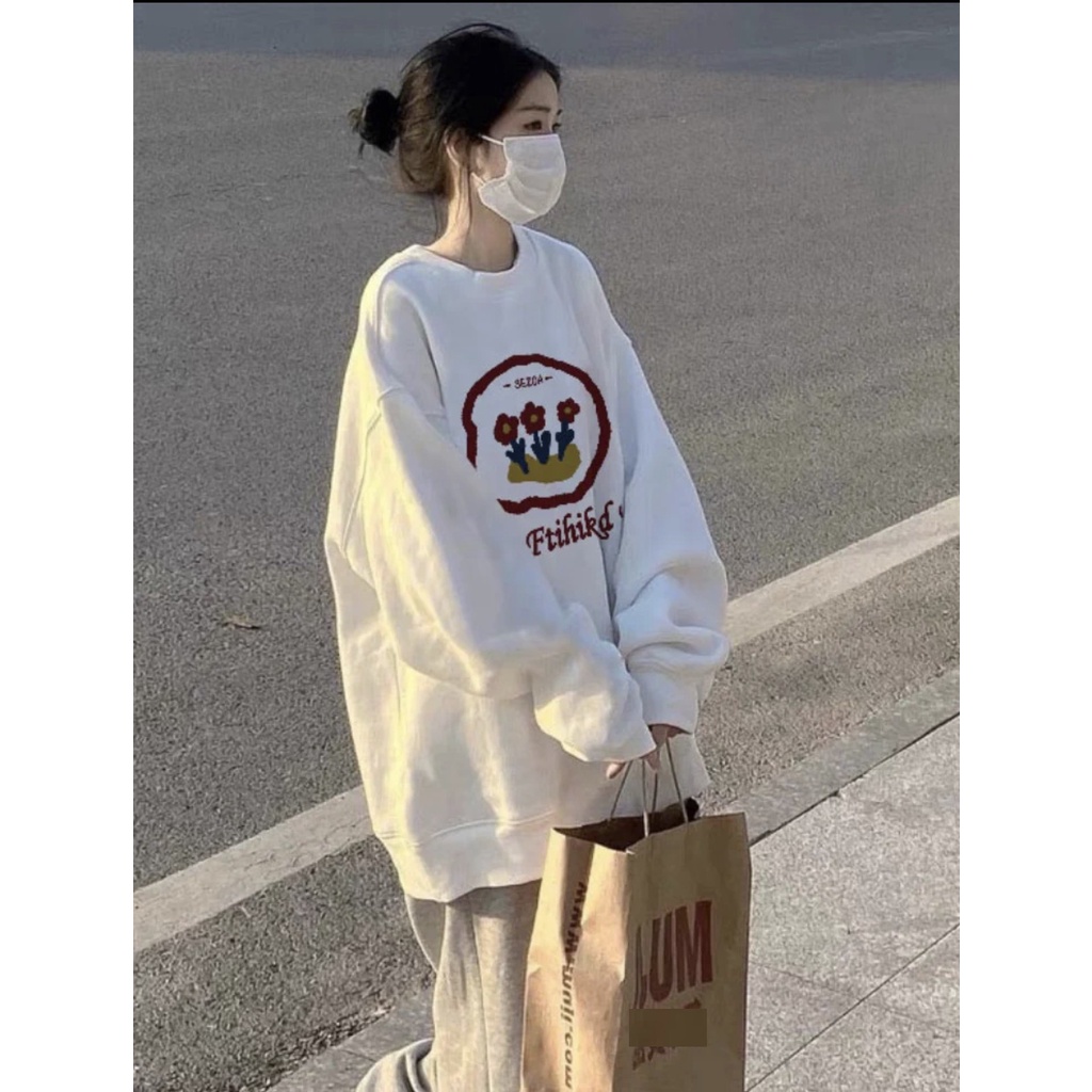 Áo sweater 3 bông hoa Sezoa Unisex nam nữ