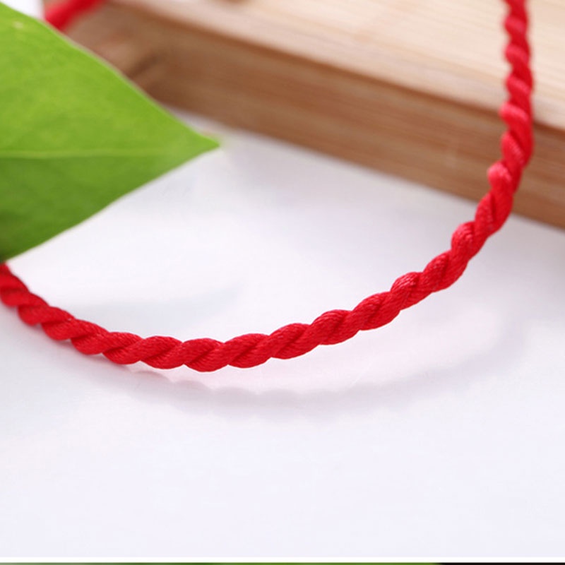 Vòng tay dây bện màu đỏ có thể điều chỉnh cho cặp đôi