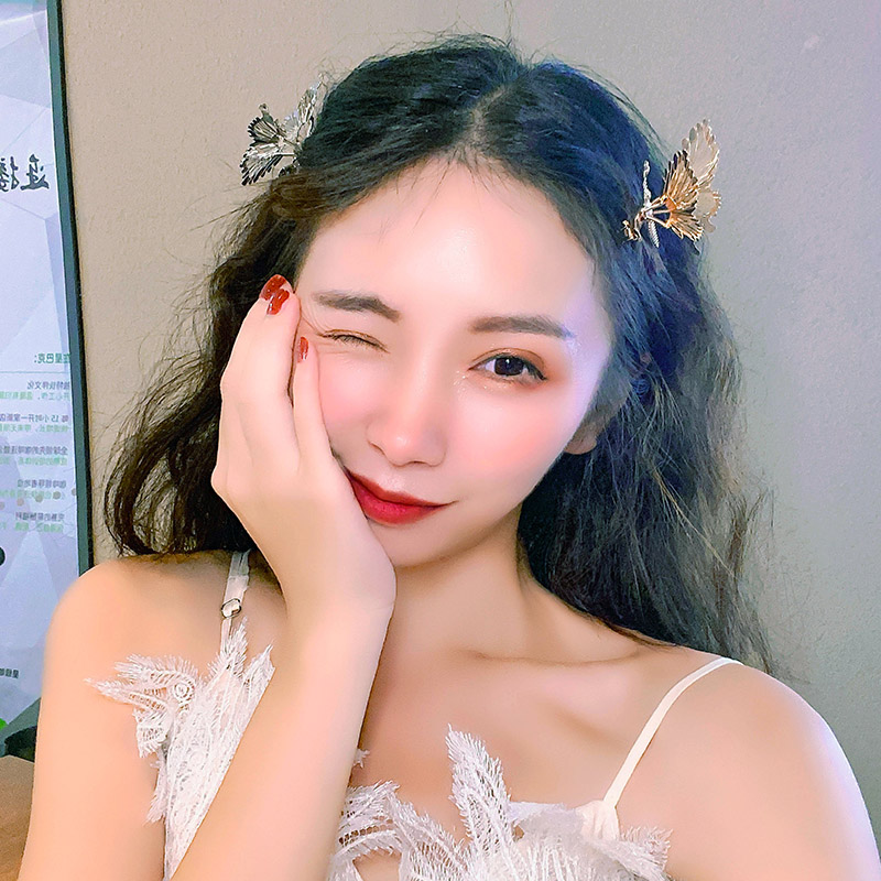 Kẹp Tóc Hình Bướm Dễ Thương Bằng Thép Không Gỉ