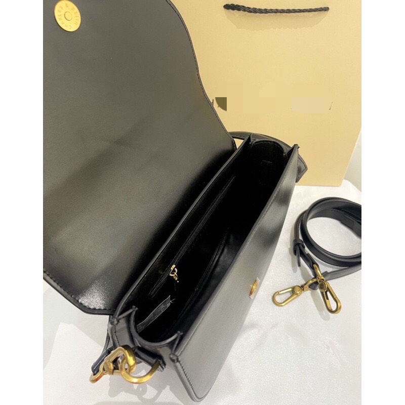 Túi xách nữ chữ CNKios quảng châu bản khóa móng ngựa hai bản dây da đeo chéo, đeo kẹp nách