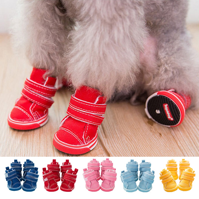 Set 4 Giày Thể Thao Chống Trượt Cao Cấp Cho Thú Cưng
