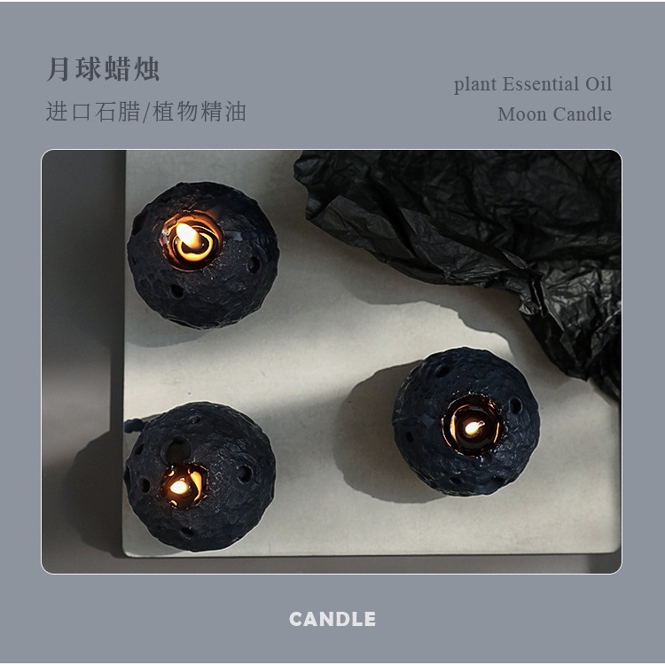 Nến sáp thơm tiểu hành tinh hình mặt trăng nghệ thuật sáng tạo