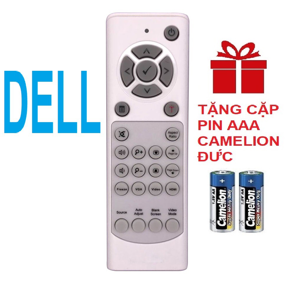 Remote máy chiếu DELL mẫu 1 - Điều khiển máy chiếu DELL mẫu 1 - PROJECTOR (Hàng hãng - tặng pin)