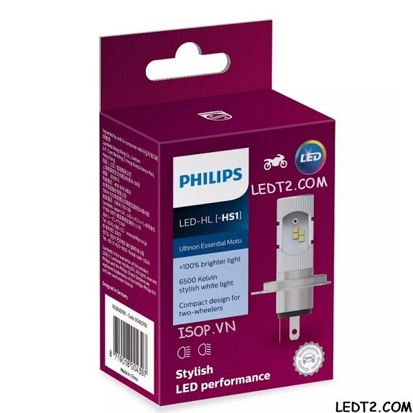 [LEDT2 ISOP] Đèn pha LED Philips Ultinon Essential Moto HS1 [Số lượng: 1 cái] [Bảo hành: 1 năm]