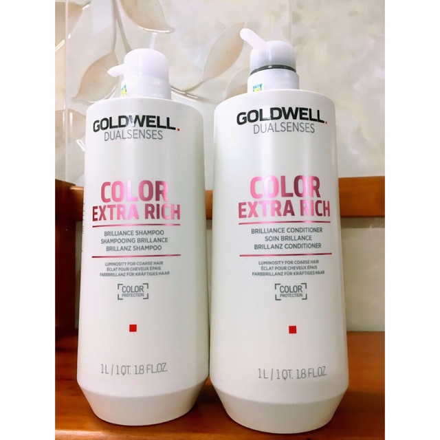 Cặp Gội Xả Dưỡng Màu Tóc Nhuộm Goldwell Color 1000ml x 2