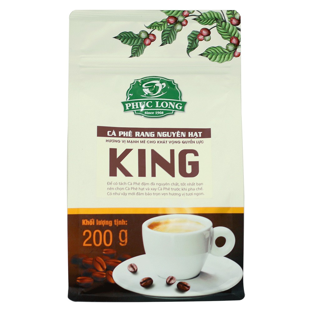 Cà Phê King Không Bơ 200GR - Phúc Long Coffee & Tea