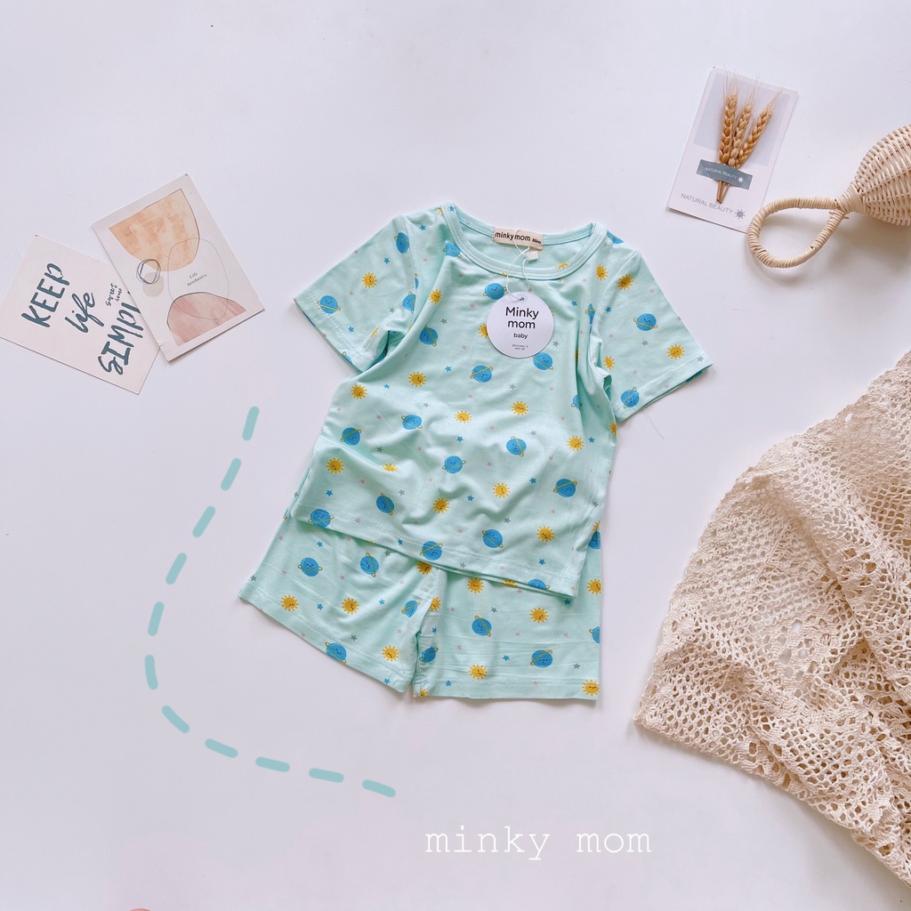 (8-30kg)Bộ đùi thun lạnh Minky mom mẫu pastel phối họa tiết siêu iu cho bé(ảnh thật)