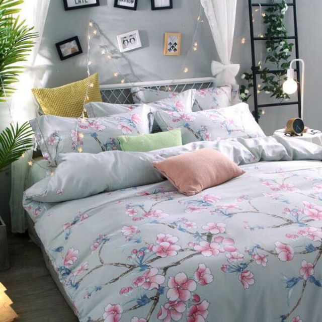 Bộ chăn gối Lụa Tencel 4 món sẵn hàng