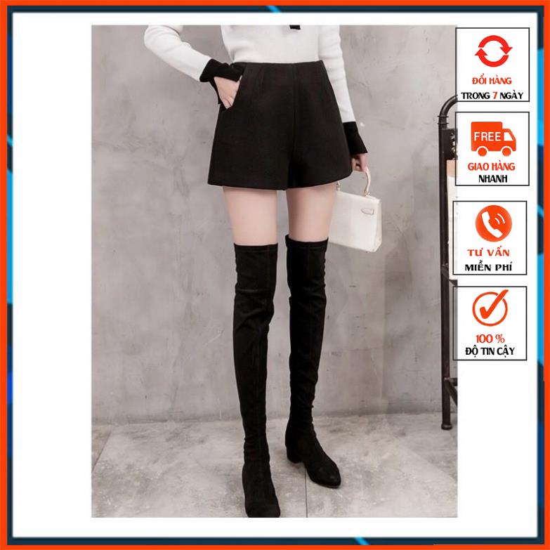 GIẢM 10K ĐƠN 0 ĐỒNG DẠ CAO CẤP MÃ D023 quần short nữ chất dạ tôn chân dài miên man ,quần đùi nữ phong cách hàn quốc