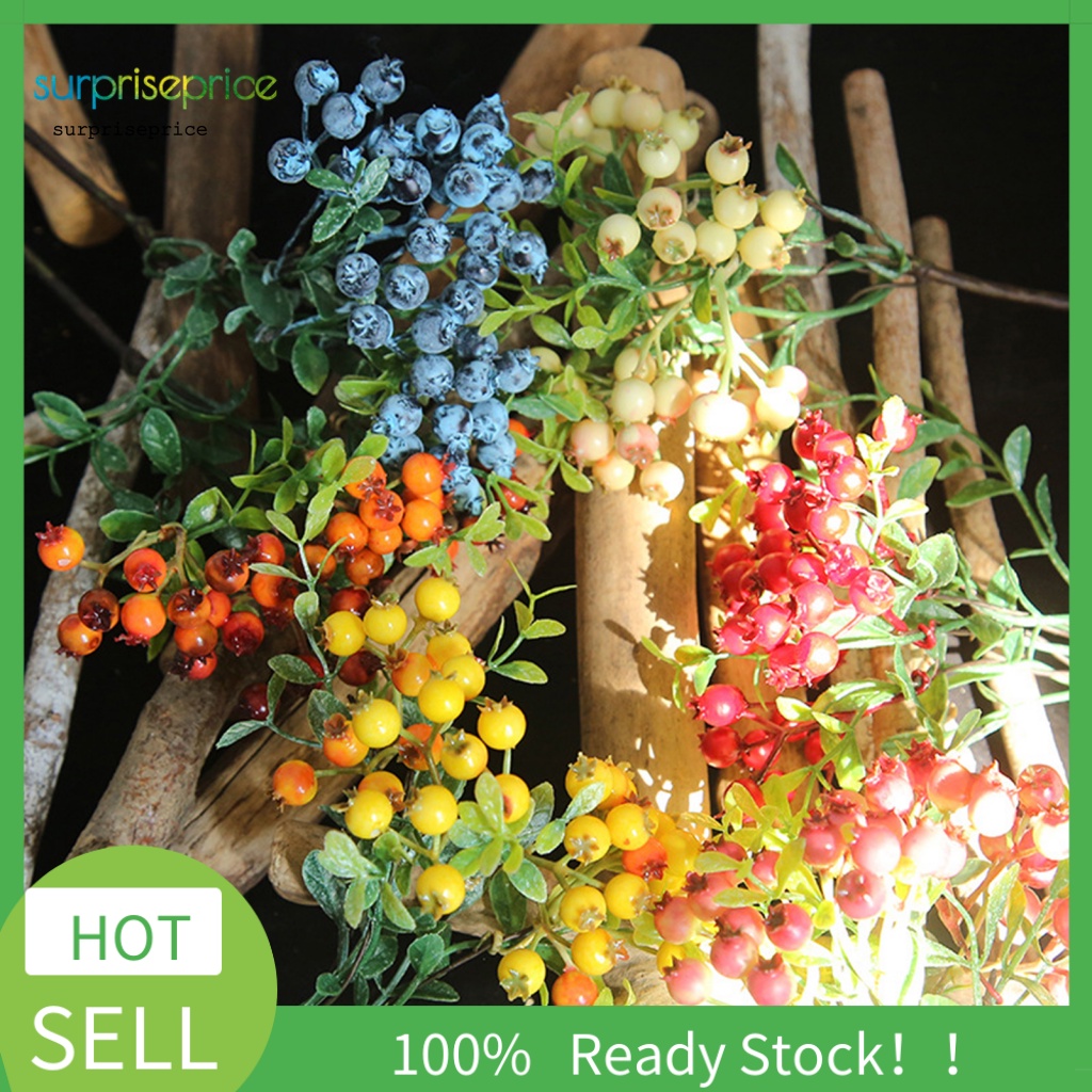 Quả Mọng Nhân Tạo Không Phai Màu Dùng Trang Trí Nhà Cửa DIY