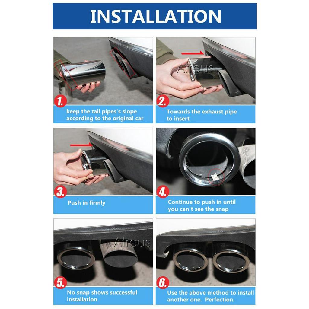 VOLKSWAGEN Ốp Ống Pô Xe Hơi Bằng Thép Không Gỉ Dành Cho VW Jetta MK6 1.4T Polo Golf 6 Golf 7 MK7 1.4T