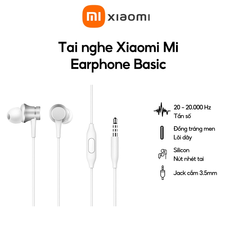 Tai nghe Xiaomi Mi Earphone Basic (Global Version) | Hàng chính hãng | Bảo hành 6 tháng