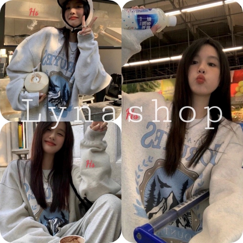 Bộ Nỉ Dài Tay Mountain 🦋 Set Áo Thun Kèm Quần Jogger Unisex 🦋