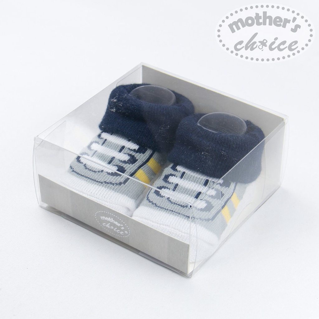 Hộp tất cho bé sơ sinh hộp đơn màu xám xanh than Mother's Choice - chất liệu co giãn, mềm mại cho bé size 0-6M IT11595