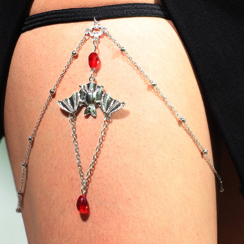 Vòng Đeo Chân Tua Rua Hình Dơi Phong Cách Gothic Thời Trang Cho Nữ