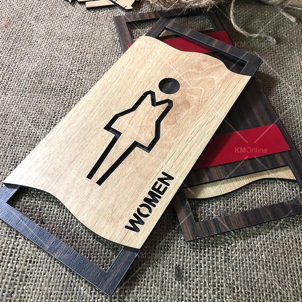 Bảng toilet gỗ decor vintage  thiết kế sang trọng cao cấp