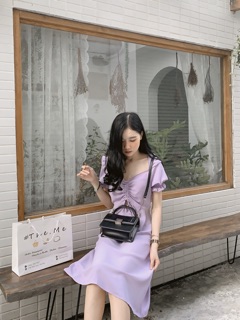 VÁY TÍM XOÈ RÚM NGỰC