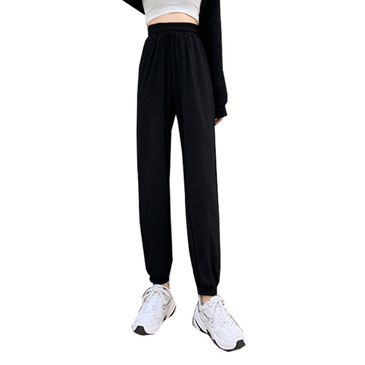 Quần JOGGER ỐNG RỘNG nữ kiểu quần bo gấu cạp cao thể thao DONNA GIRLS QD03