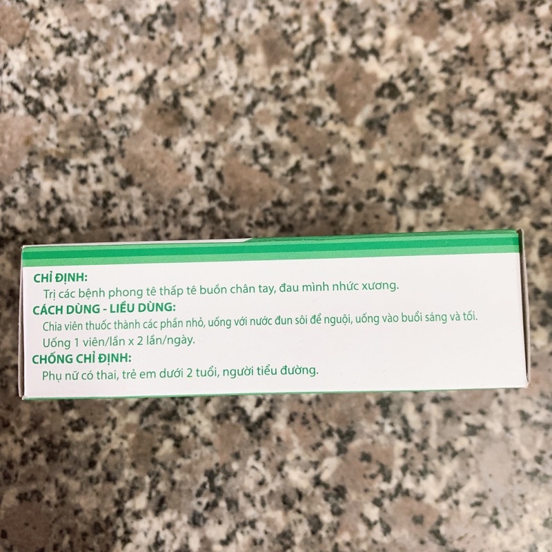 Viên hoàn mềm Hoàn Phong Thấp hỗ trợ các chứng tê buồn tay chân