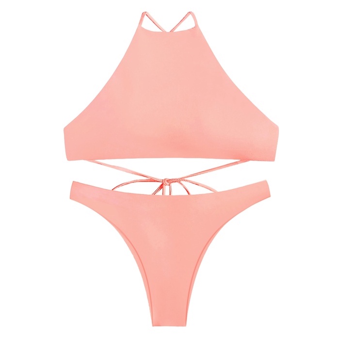 Đồ bơi hai mảnh BOLD BIKINI yếm màu cam sữa