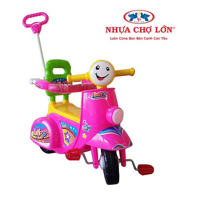 Xe 3 bánh Nhựa Chợ Lớn - L9 Vespa ĐKBH - M1625A-X3B Có cần điều khiển