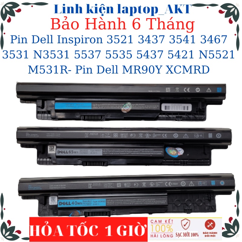 Pin Laptop Dell Inspiron 3521 3437 3541 3531 N3531 5537 5535 5437 5421 N5521 M531R- Pin Dell MR90Y XCMRD