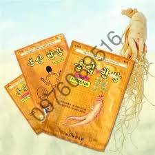 Com bo 10 gói cao dán hồng sâm túi vàng- KOREA POWER GINSENG