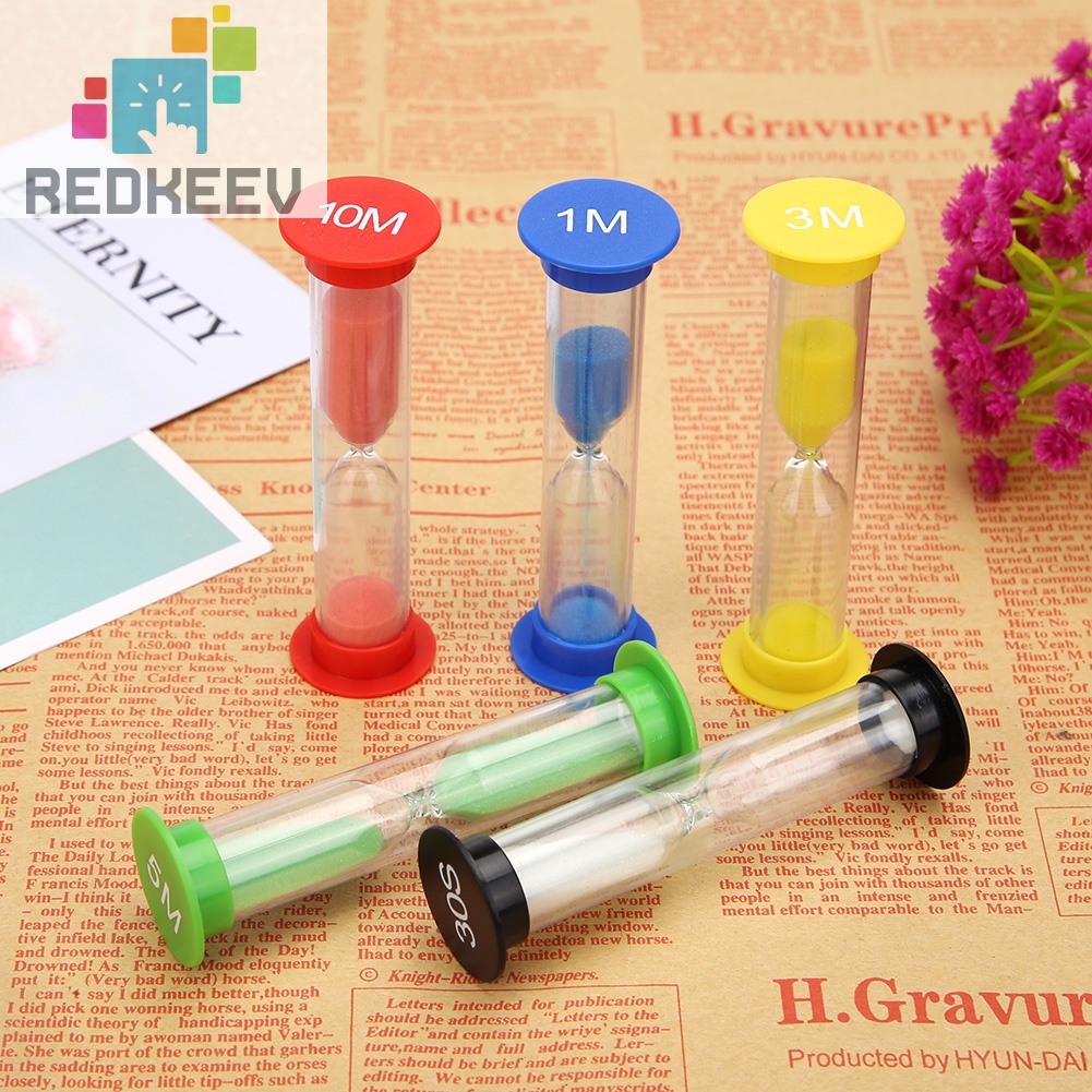 Set 6 đồng hồ cát bằng nhựa thiết kế sáng tạo trang trí nhà cửa