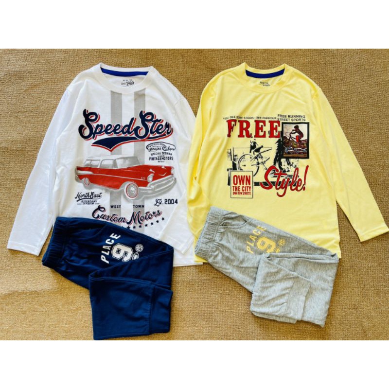 Bộ Pl.ace cotton bé trai Vnxk 4-14y