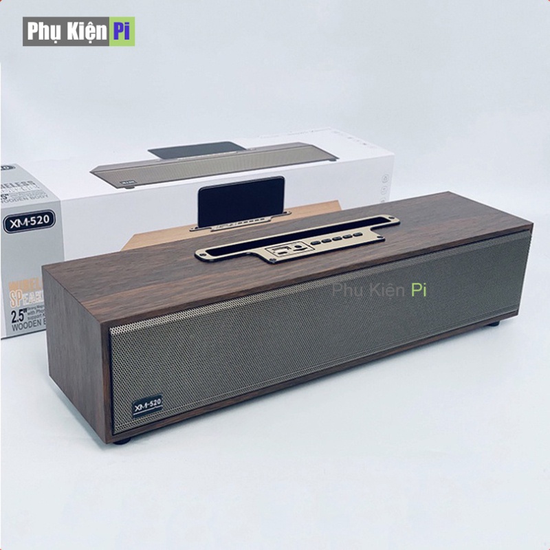Loa Gỗ Bluetooth XM520 - Dung lượng Pin lớn - Tần số 100Hz - 20KHz - Công suất 5W - Âm thanh tốt - Âm Bass lớn