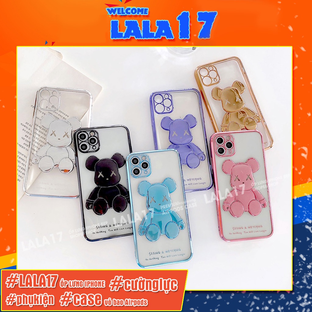 Ốp lưng iphone đẹp Steel Kaws nổi 3D mạ kim sang trọng 6 - 13 Pro Max