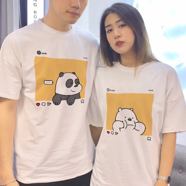 ÁO THUN KIỂU UNISEX AOMI GAU KUTE TAY NGẮN TAY LỠ NAM NỮ CHẤT LƯỢNG CAO