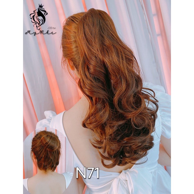 Tóc Ngoạm Giả Xoăn Lửng N71-40cm