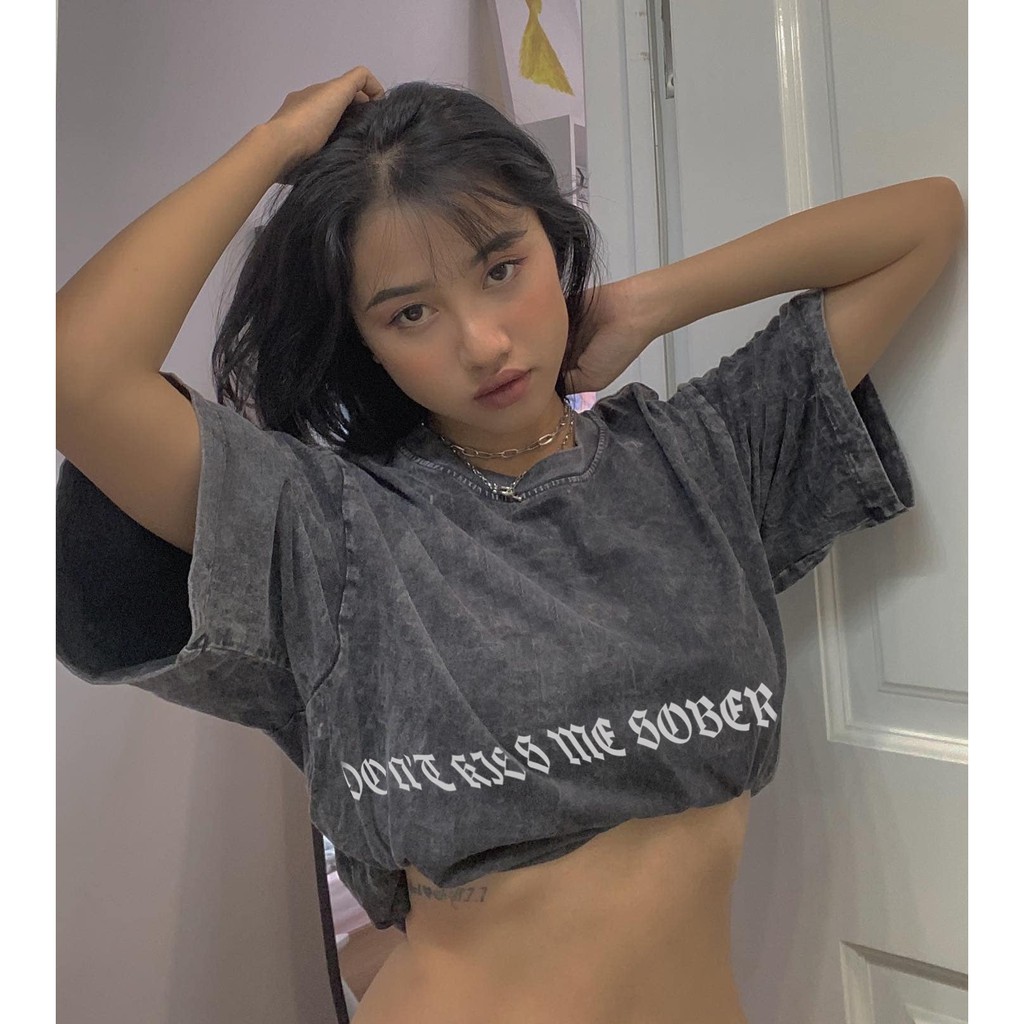 Áo thun tay lỡ SOBER WASH phông Unisex nam nữ Cotton oversize form rộng LUNACY TB11 | BigBuy360 - bigbuy360.vn