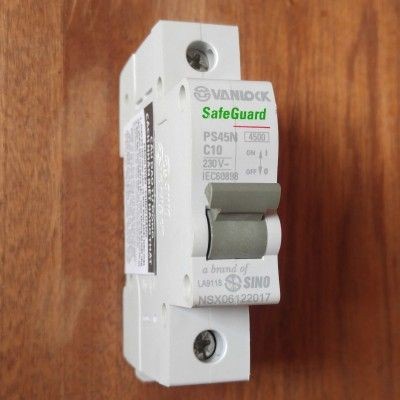 CB 1P 10A, 16A, 20A, 25A, 32A, 40A, 50A, 63A cầu dao tự động, SINO Vanlock HÀNG CHÍNH HÃNG