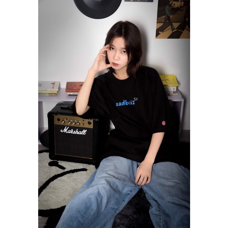 Áo thun Sadboiz Teddycry Typo Tee phong cách unisex vải cotton dày mịn full tag Thời trang Unisex HCM AL226