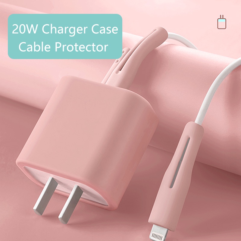 Giá đỡ bảo vệ dây cáp sạc iPhone PD 18W 20W Charger case