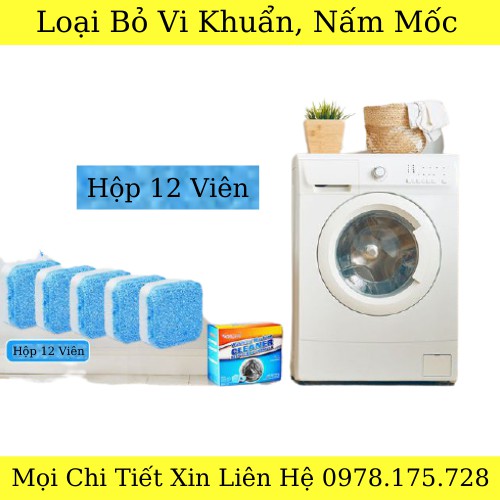 Viên Tẩy Lồng Giặt Hộp 12 Viên Hàng Nội Địa Trung Quốc