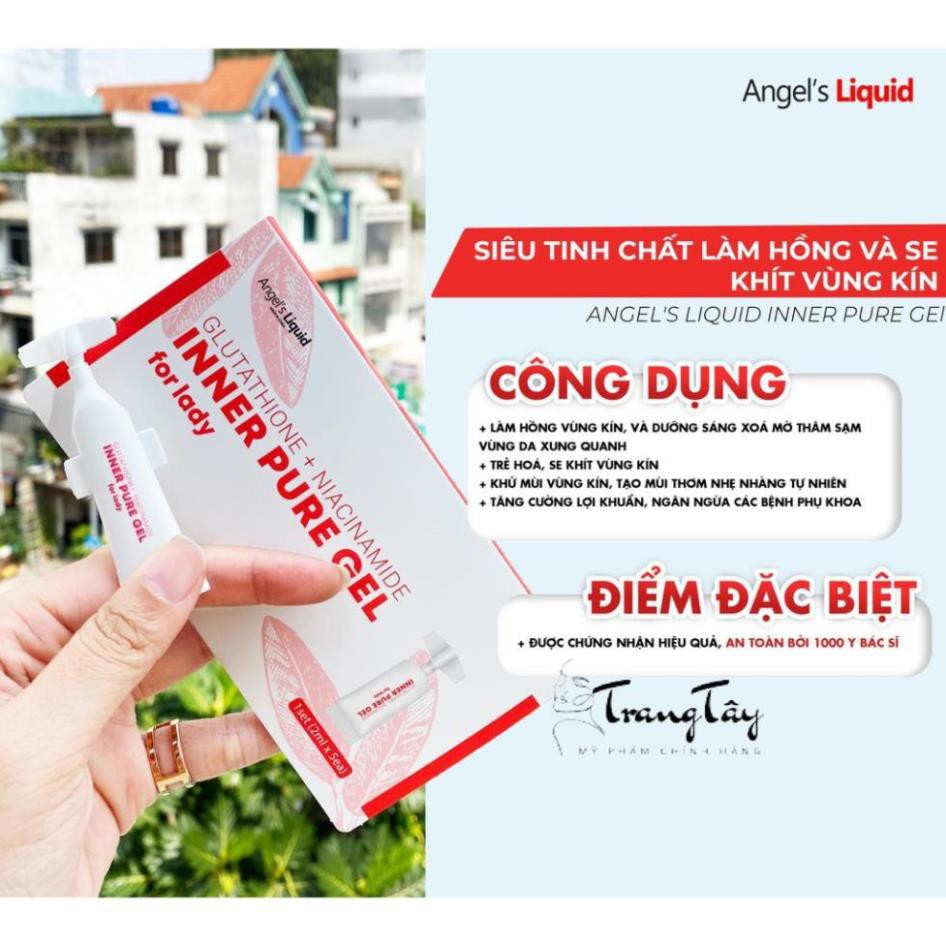 LẺ ỐNG SIÊU TINH CHẤT LÀM HỒNG SE KHÍT VÙNG KÍN ANGEL'S LIQUID GLUTATHIONE PLUS NIACINAMIDE INNER PURE GEL